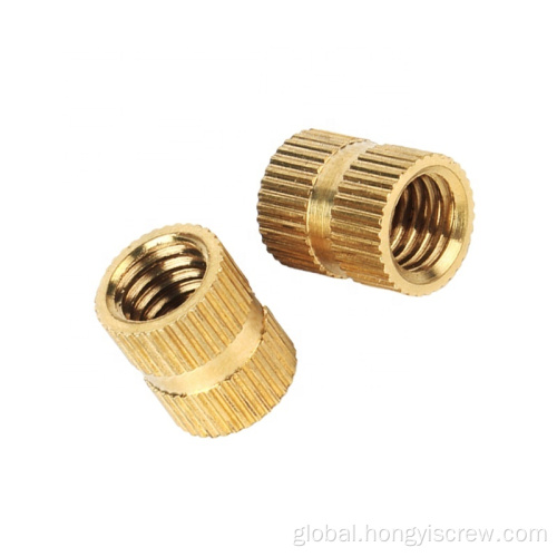Brass Hex Knurled Nuts DIN16903 Brass Hex Knurled Threaded Insert Embedded Nuts Factory